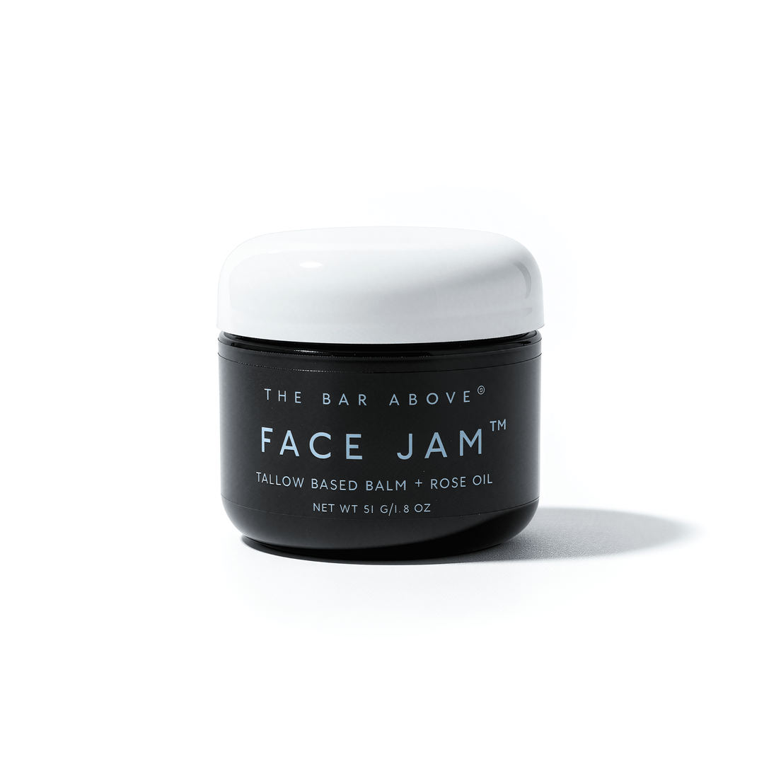 FACE JAM™ – Ultra Hydrating Tallow Salve with Lanolin & Rose Oil | Natural Alternative to Petroleum-Based Moisturizers | Deep Barrier Repair for Dry, Mature & Sensitive Skin