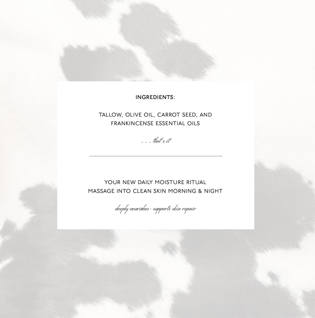 TALLOW FACE Moisturizer | Natural Hydrating Face Cream for Dry, Mature & Sensitive Skin